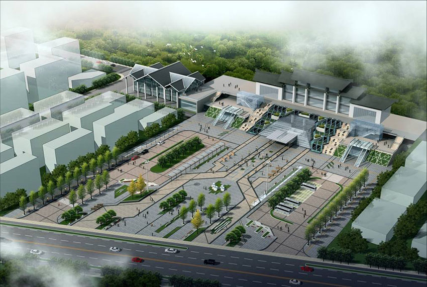 四川省成綿樂(lè )城際鐵路天下名山站站前廣場(chǎng)及綜合交通樞紐工程建設項目