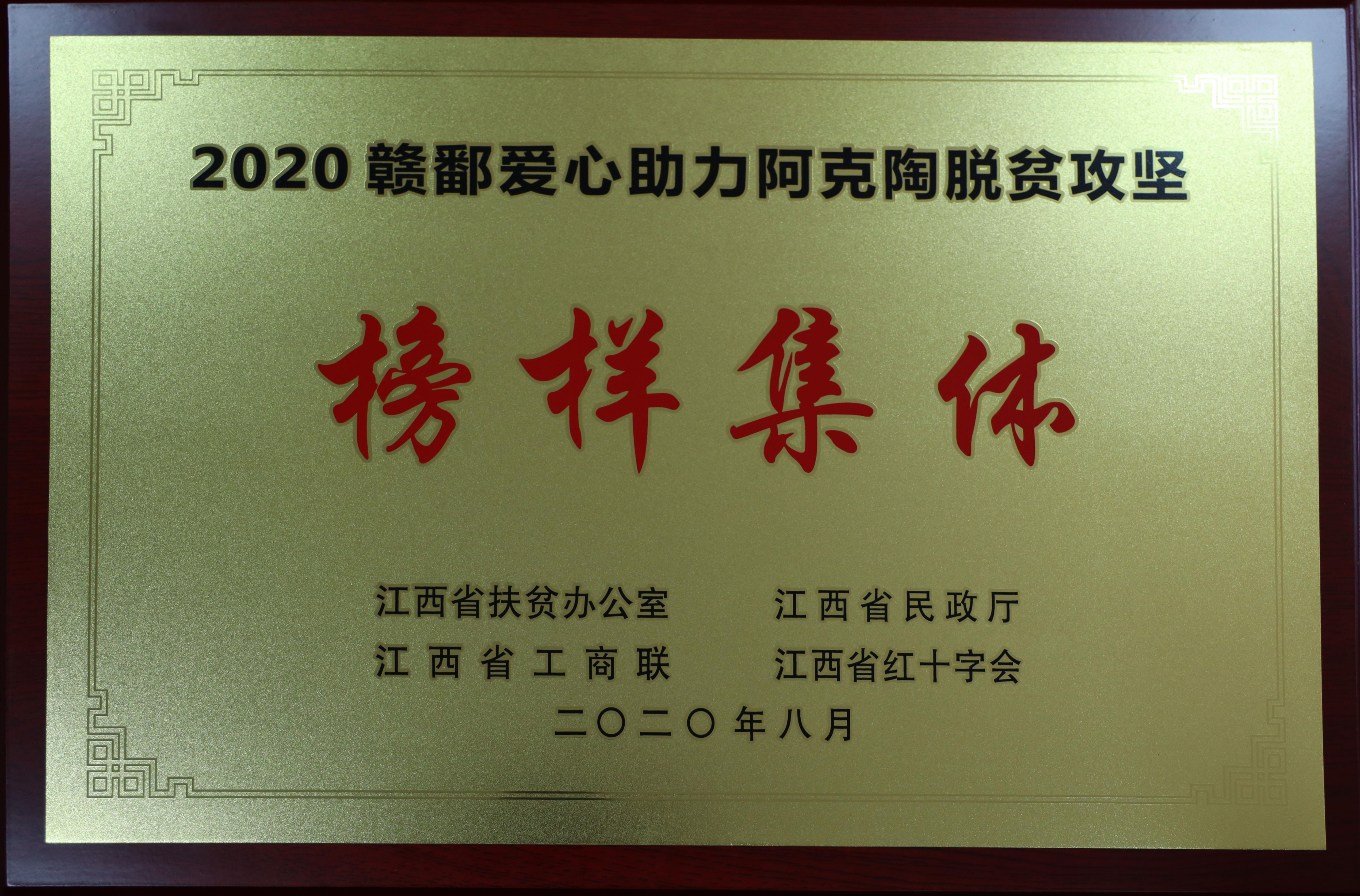 2020贛鄱愛(ài)心助力阿克陶脫貧攻堅榜樣集體